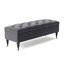 Safar Wide Tufted Rectangle Ottoman Storage Bench – Upholstery Plush Velvet Shoe Bench with Black Turned Wooden Legs-111753553-108634781-128793880