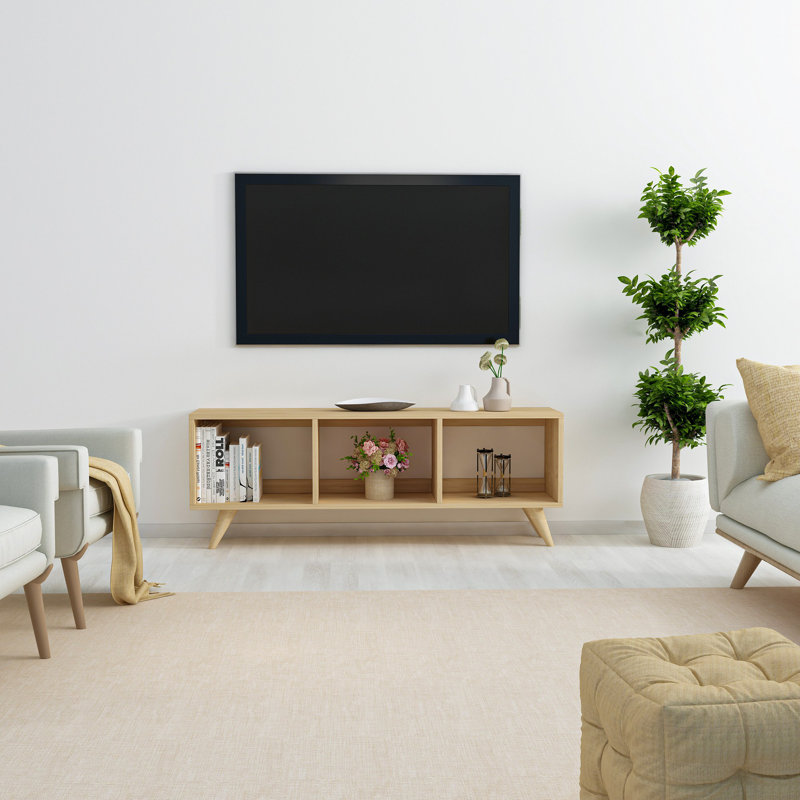 Modern TV Stand with Numerous Shelves, Sapphire Color, 47.2 x 19.0 x 11.6 inches | 100% Melamine Coated Particle Board, Thickness: 0.7 inches | Stylish and Functional Design for Living Room & Entertainment Spaces
