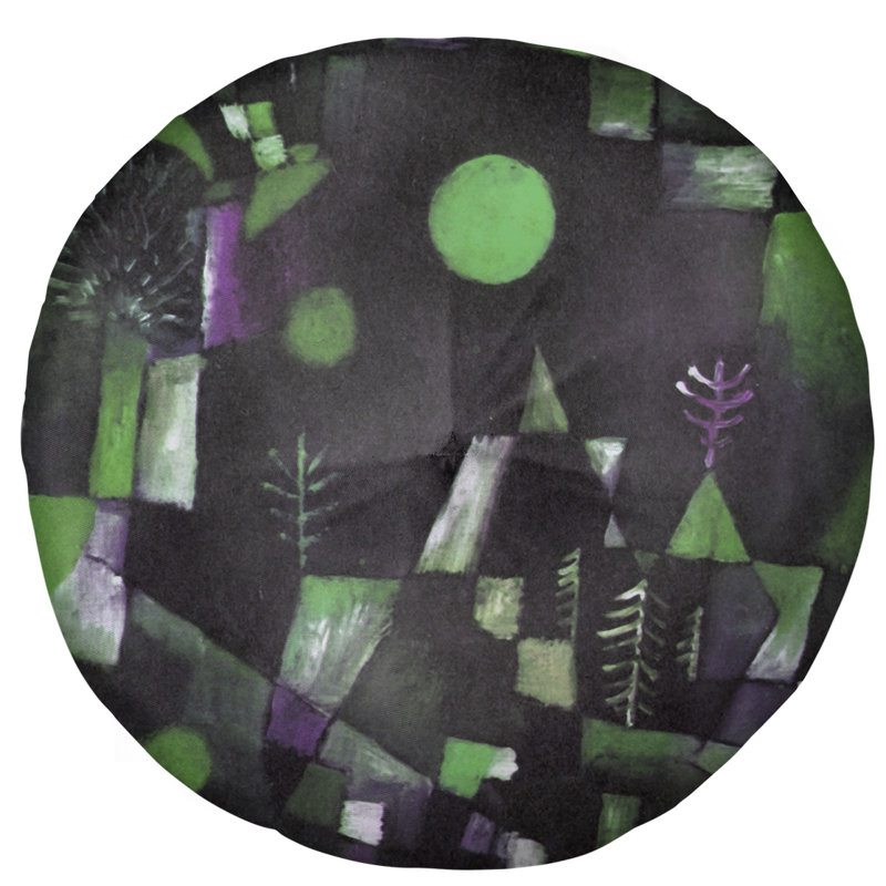 Coussin de plancher plein lune klee paul, 31,5 po x 63 po, Vert