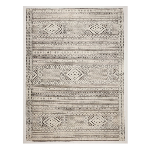 Grey Rug String String Matter Abstract Area Rug in Gold/Ivory | Perigold
