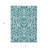 3' X 5' Teal Blue And Ivory Floral Washable Indoor Outdoor Area Rug