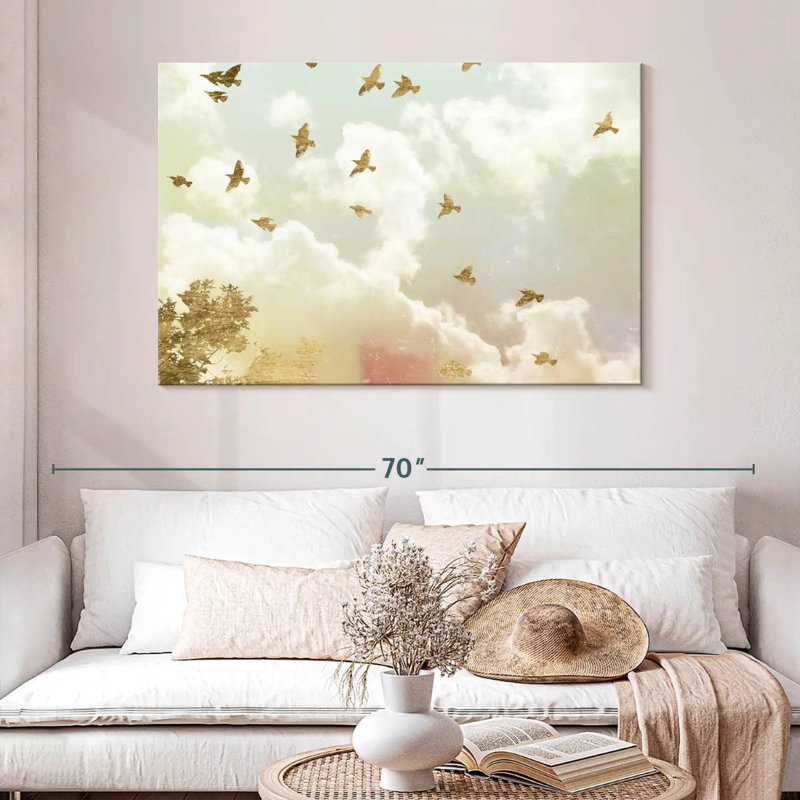 Brampt Golden Flight I, 32" H x 48" W