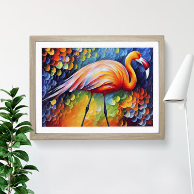 Flamingo Vol.2 Abstract 1 Piece Single Picture Frame Painting