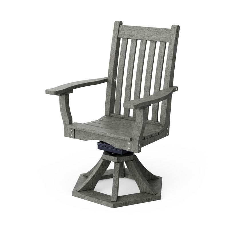 Chaise berçante pivotante avec accoudoirs Classic, Gris foncé