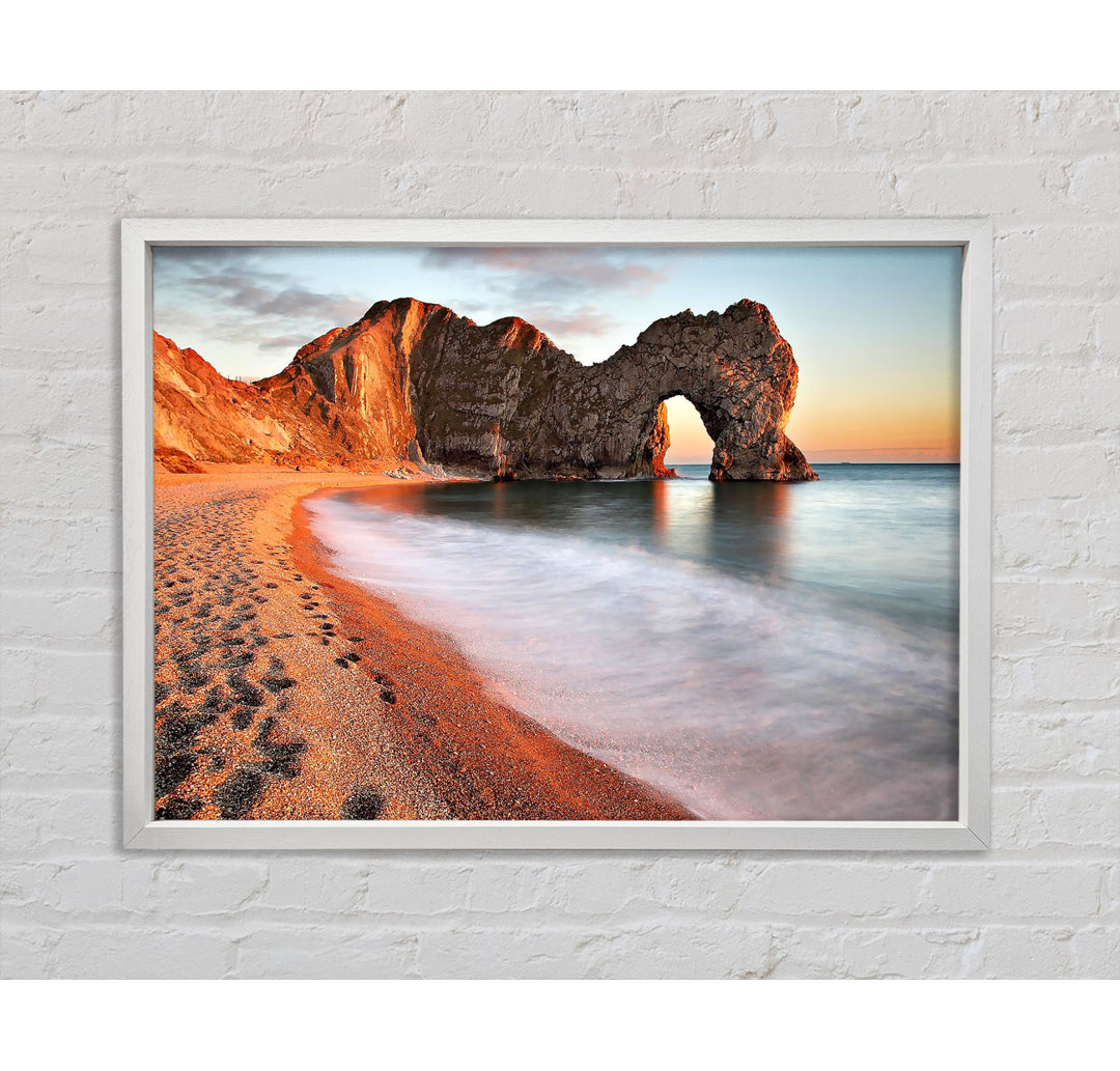 Durdle Door England - Einzelner Bilderrahmen Kunstdrucke auf Leinwand