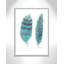 «Feathers in Turquoise II», art encadré-47533817-47566112
