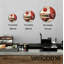 Horloge murale paysage abstrait, décor bohème moderne, art de montagne rouge soleil, grande montre en verre trempé, cadeau de pendaison de crémaillère unique pour la maison-101444744-101444736
