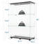 Vitrine polyvalente verrouillable en verre avec plusieurs tablettes pour différentes pièces