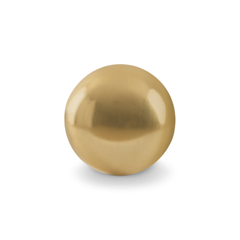 Floor Ball Sculpture, 23" H x 23" W x 23" D, Gold Leaf