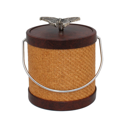 Seau à glaçons avec poignée papillon 3 qt écorce