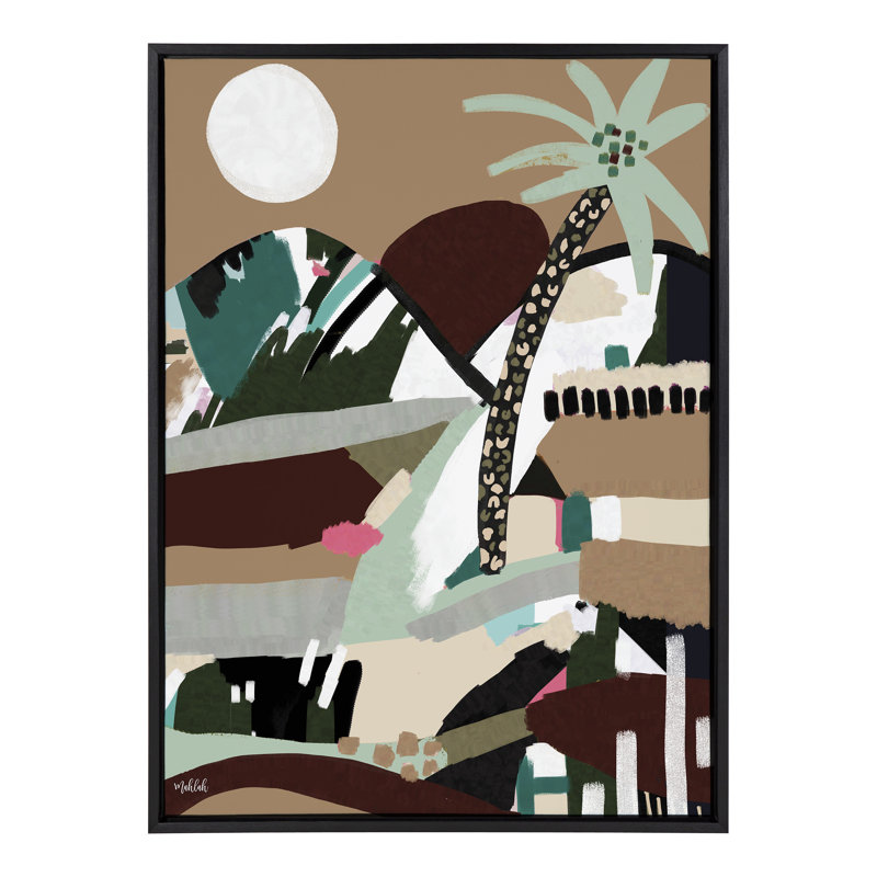 «Warm Offbeat» par Inkheart Designs, reproduction d'art sur toile encadrée, Noir, H 38 po x l 28 po