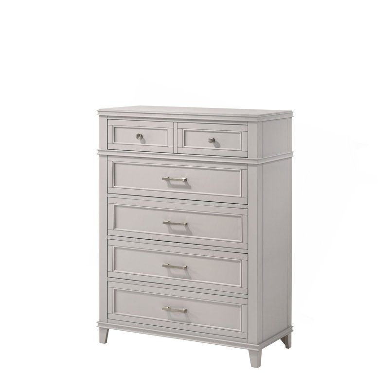 Commode 5 tiroirs Modern, Ivoire ivoire