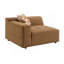 Ensemble de canapé modulaire contemporain, finition suède chocolat avec 2 coussins décoratifs assortis