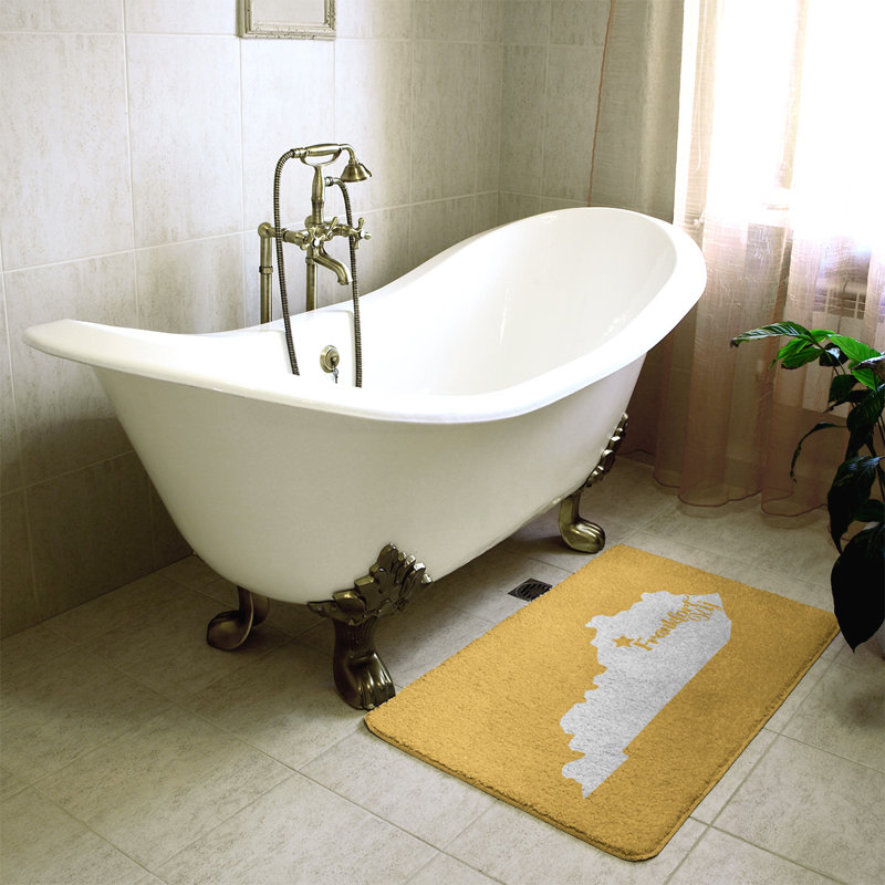 Tapis pour salle de bain frankfort kentucky, l 17 po x L 21 po, Jaune