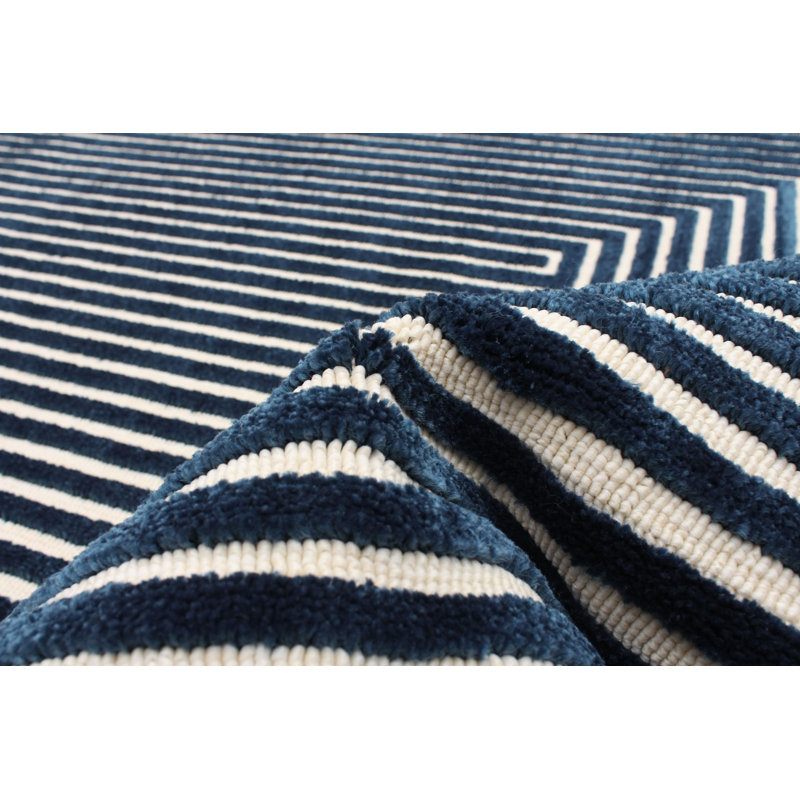 Tapis bleu Trona, Rectangle 5 pi 3 po x 7 pi 7 po