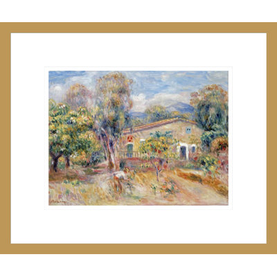 Collettes Farmhouse Cagnes par Pierre-Auguste Renoir, impression giclée sur cadre