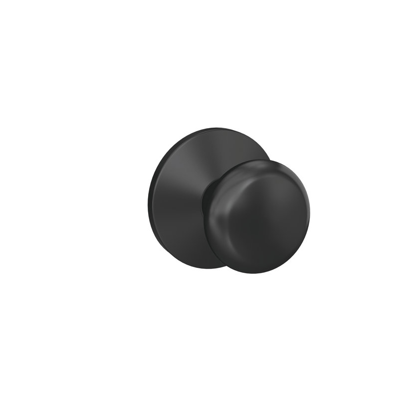 Plymouth Non-Turning Knob with Kinsler Trim, Matte Black