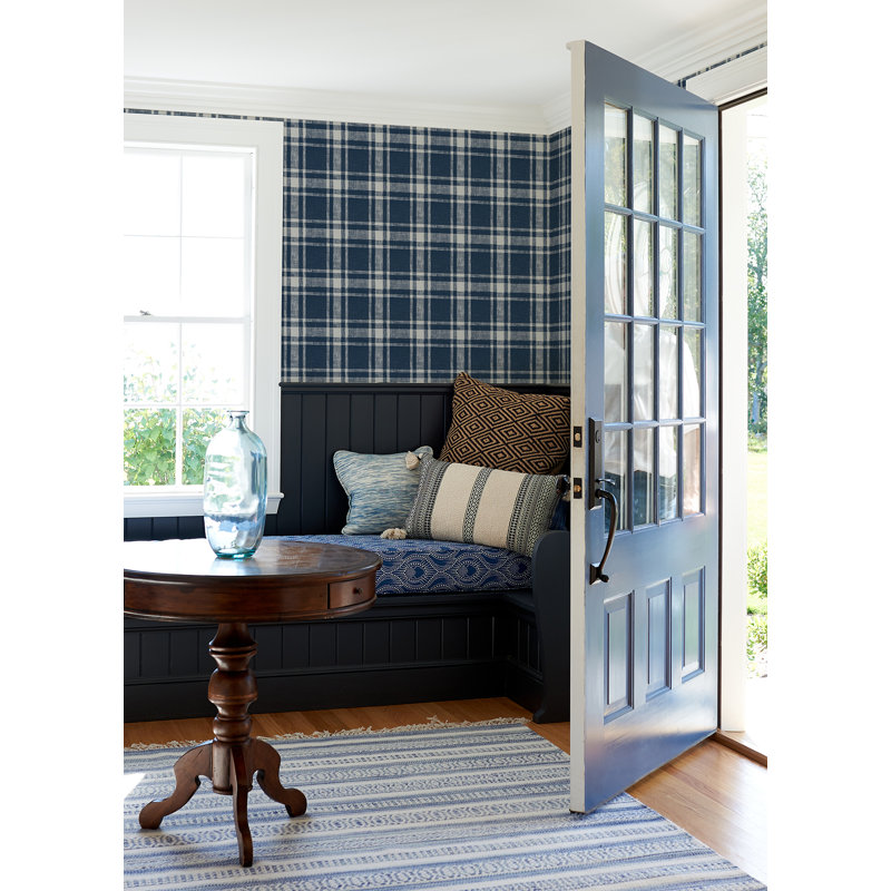 Rouleau à damier Haslet, Bleu très foncé