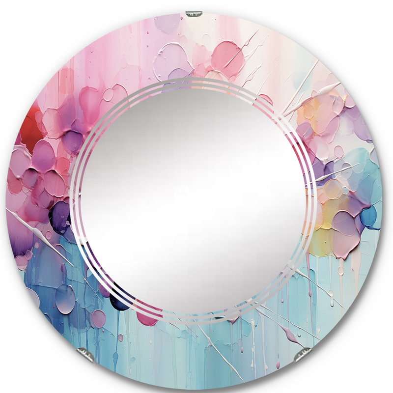 Artemius - Miroir mural moderne rond, 24 po x 24 po