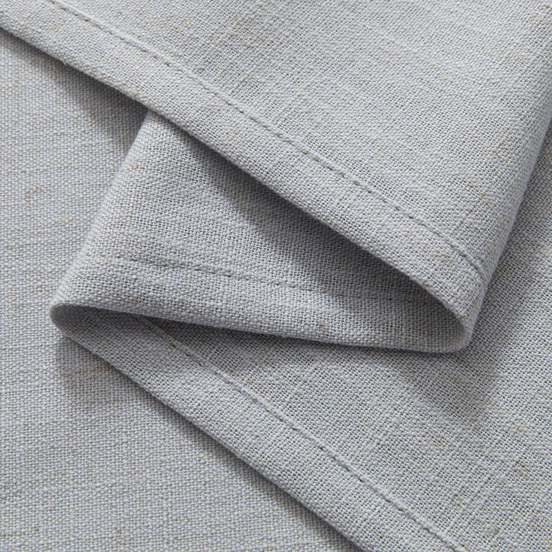 Draycott Linen Blend Semi-Sheer Curtain Pair, 52" W x 72" L, Grayish White