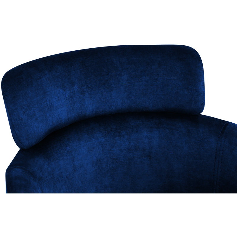 Yara Velvet Dining Chair, Navy Velvet