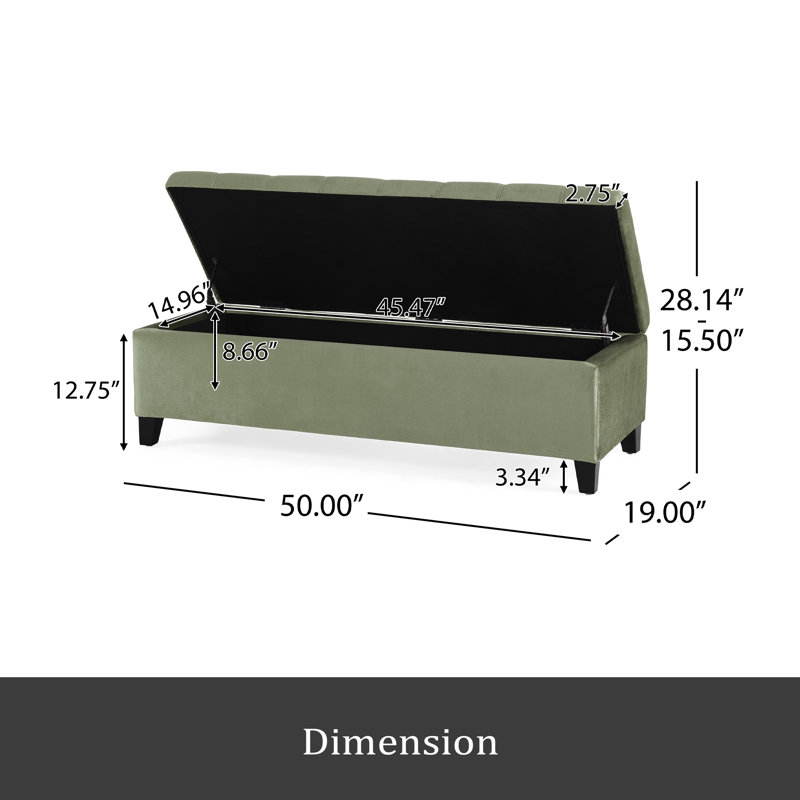 OTTOMAN DE RANGEMENT, Vert