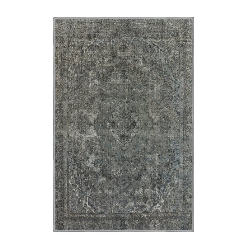 Tapis oriental gris Shellie, Rectangle 7 pi x 9 pi