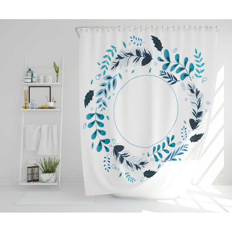 Wychwood Polyester Shower Curtain, 168cm H x 168cm W
