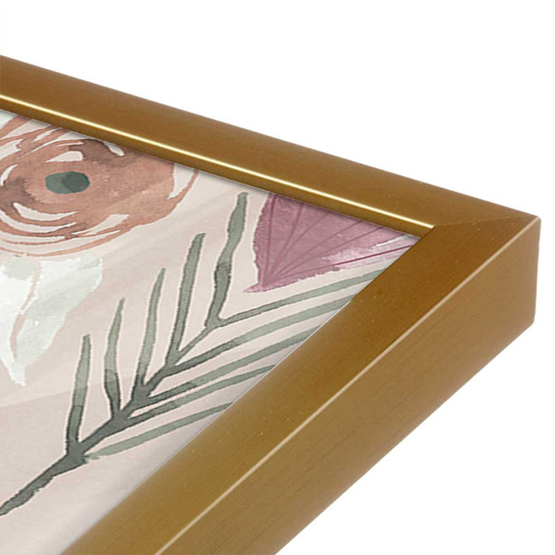 Impressions I by Dina June Art Print, 12" H x 18" W, Gold