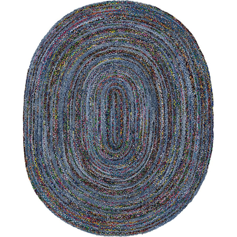 Cotton Indoor Rug, Oval 5' x 8'