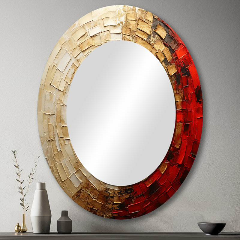 Miroir mural moderne doré, 43 po x 33 po