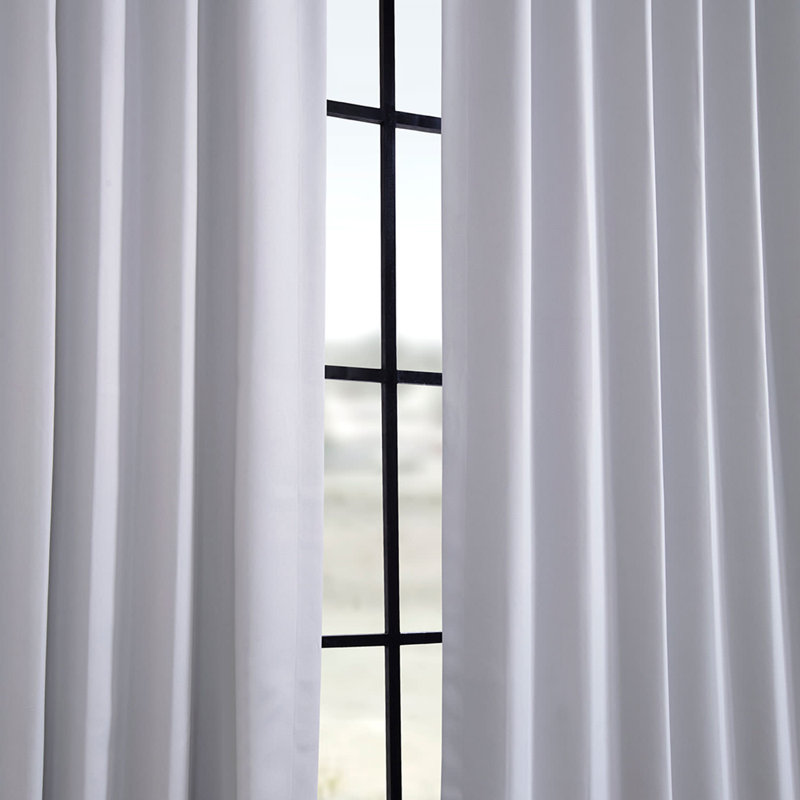 Betria 50" W Polyester Room Darkening Single Panel Curtain, 50" W x 84" L, Fog Gray