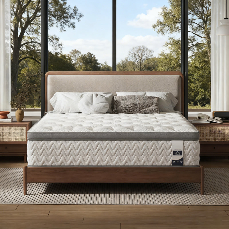 10"/12"/14" 9-layer Hybrid Mattress With Pocketed Coils & Dual-zone Support - Cooling Gel Memory Foam,  Certipur-us/oeko-tex/c,no Fiberglass