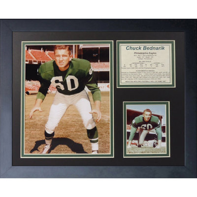 Chuck Bednarik Framed Memorabilia