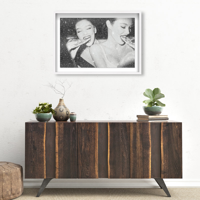 Midnight Mozzarella Print by Oliver Gal, 31.5"H x 46.5"W, White Shadowbox