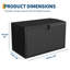 Boîte de rangement extérieure en résine, 130 gallons, contenant de rangement imperméable avec couvercle verrouillable et protection UV pour le patio-126434314