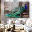 «Elegant Blue Peacock» sur toile-1363455291