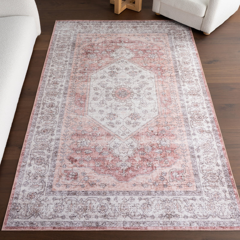 Tapis lavable à la machine Prairie Medallion SplashGuard, Tapis de couloir 2 pi 5 po x 8 pi