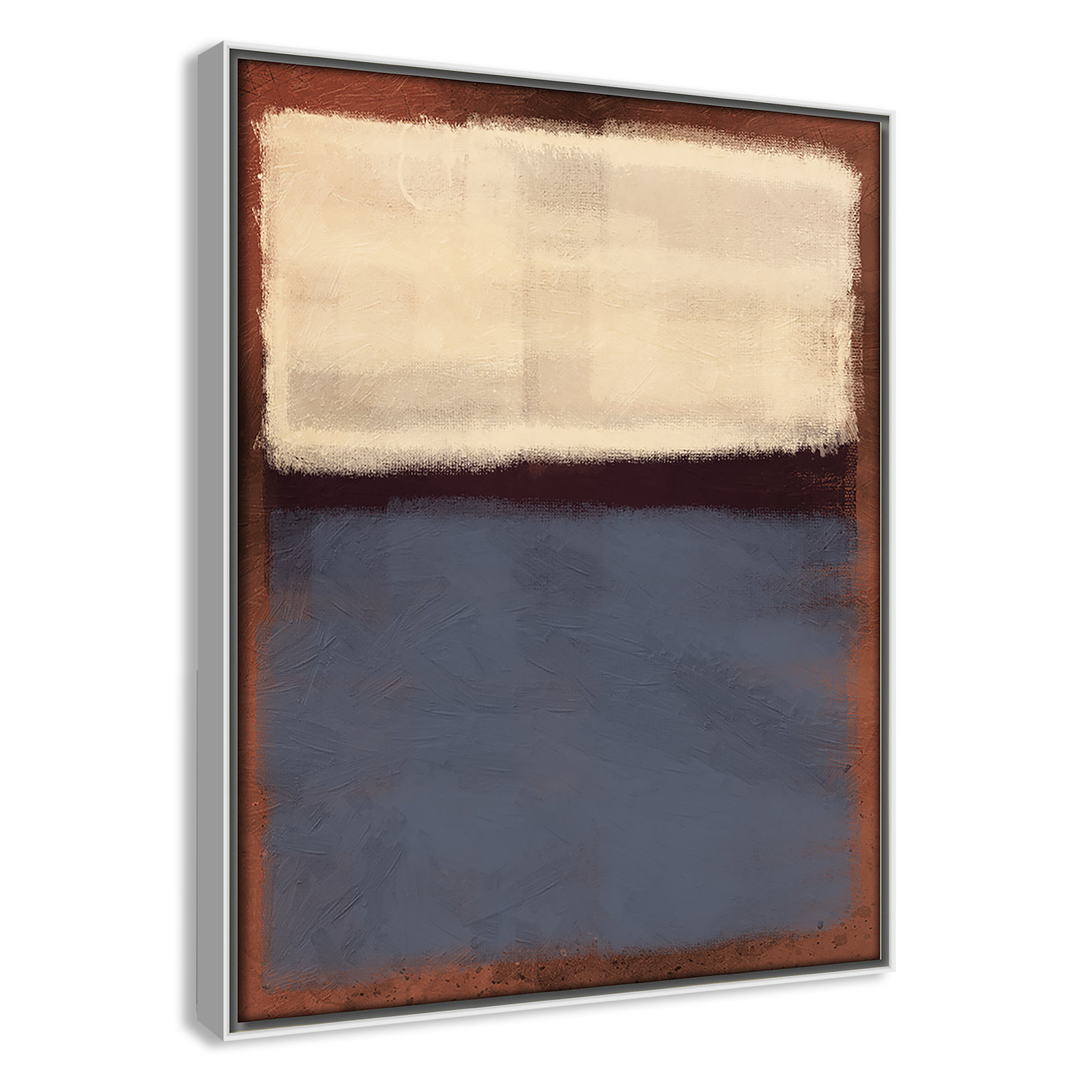 Coronado "Alabaster Burst" Painting, 15.5" H x 12.5" W x 2" D, White Framed