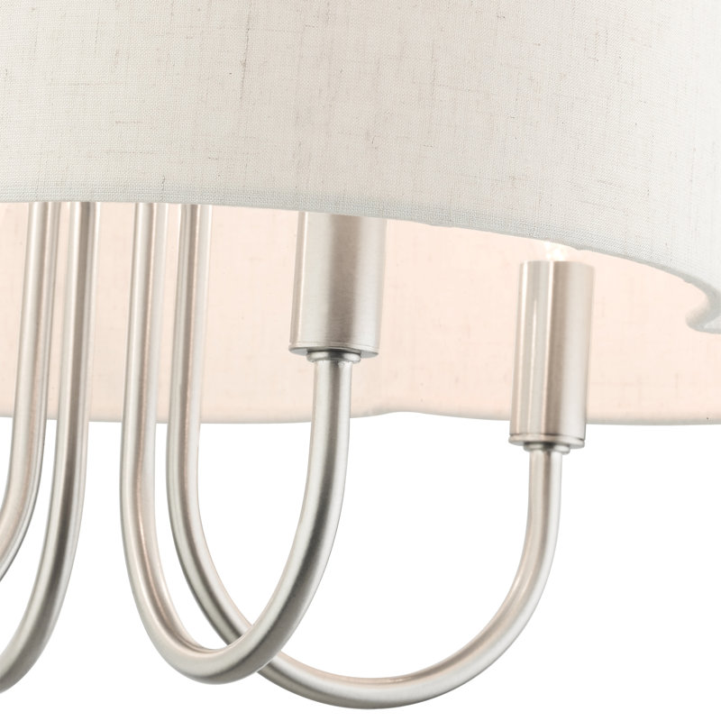 Lustre géométrique à 4 lumières Swarthout, Nickel brossé