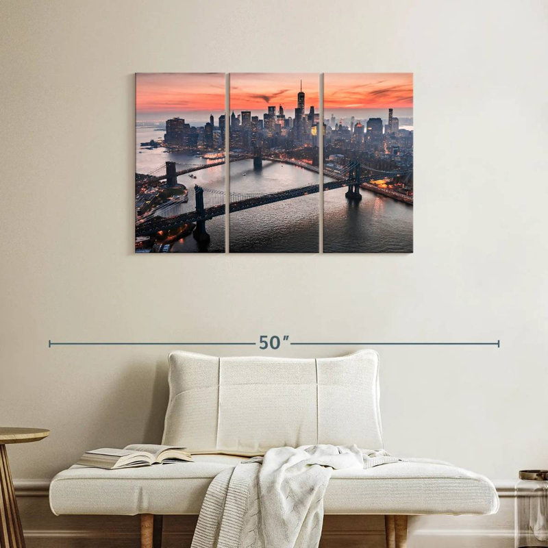 Sireci Dusky NYC Bridge, 24" H x 38" W