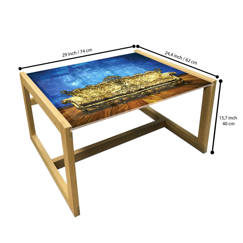 Jaman Sled Coffee Table, 62cm H x 74cm W x 40cm D