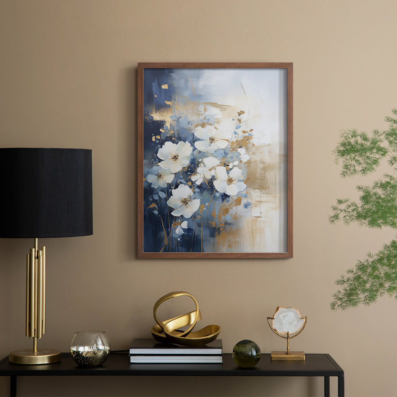 FLORAL Series CECIX - Impression encadrée de qualité supérieure - Prêt à accrocher - Aucun clou requis, H 29 po x l 23 po