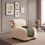 Chaise d'appoint moderne rembourrée avec base en bois massif, dossier incurvé, assise en polyester adaptée aux animaux de compagnie-133525732