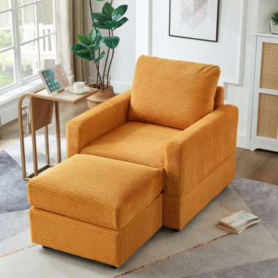 Chaise d'appoint en velours côtelé American Traditional