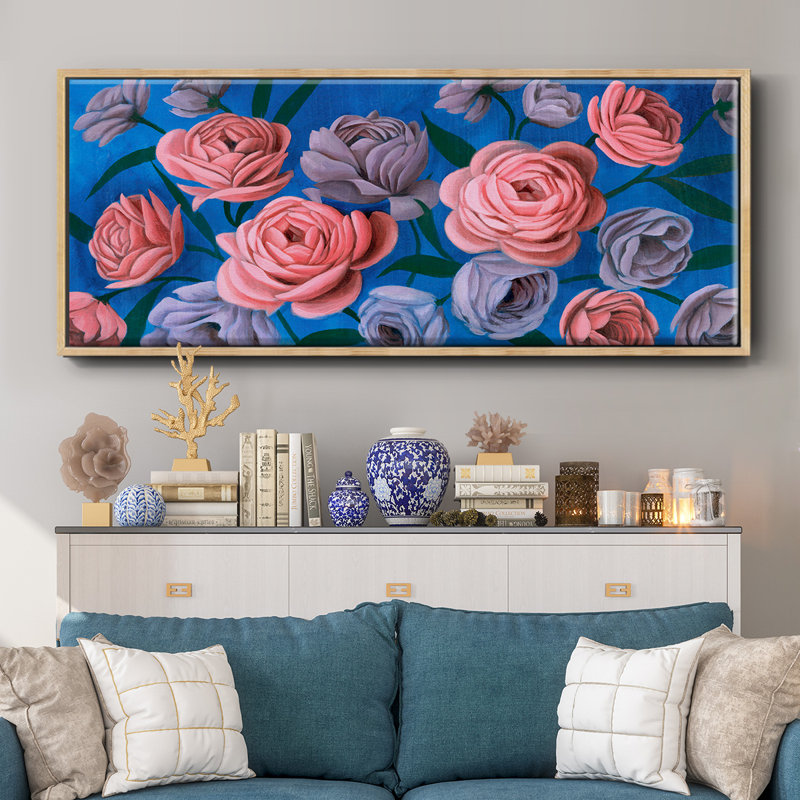 Layered Petals III- Framed Canvas