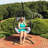 Jimenez Resin Wicker Egg Hanging Chair with Cushions and Stand