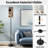  68.5" Standing Floor Lamp Leopard texture Leopard print Leopard Dimmable Metal Pole Lamp with Linen Lampshade LED Bulb Included
