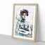Tattooed Lady in Abstract - Framed Print-55729474-55729475
