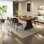Solid wood walnut dining table set